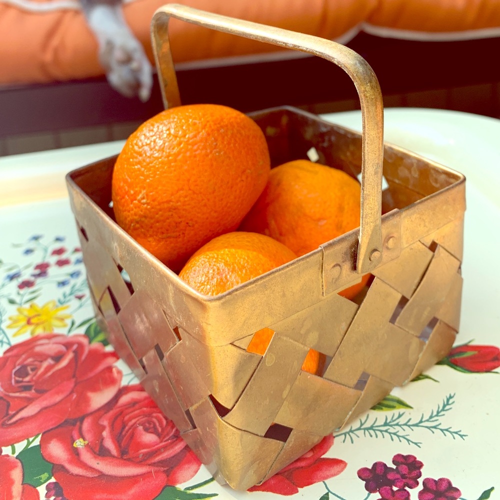 Darling little brass basket from India